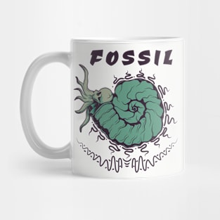 FOSSIL, band merchandise, skull design Mug